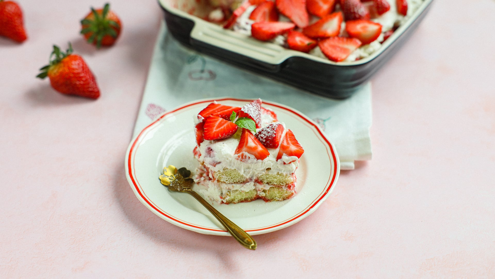 Aardbeien tiramisu