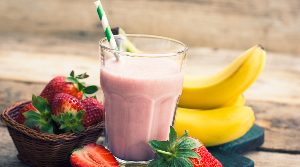 Aardbeien milkshake