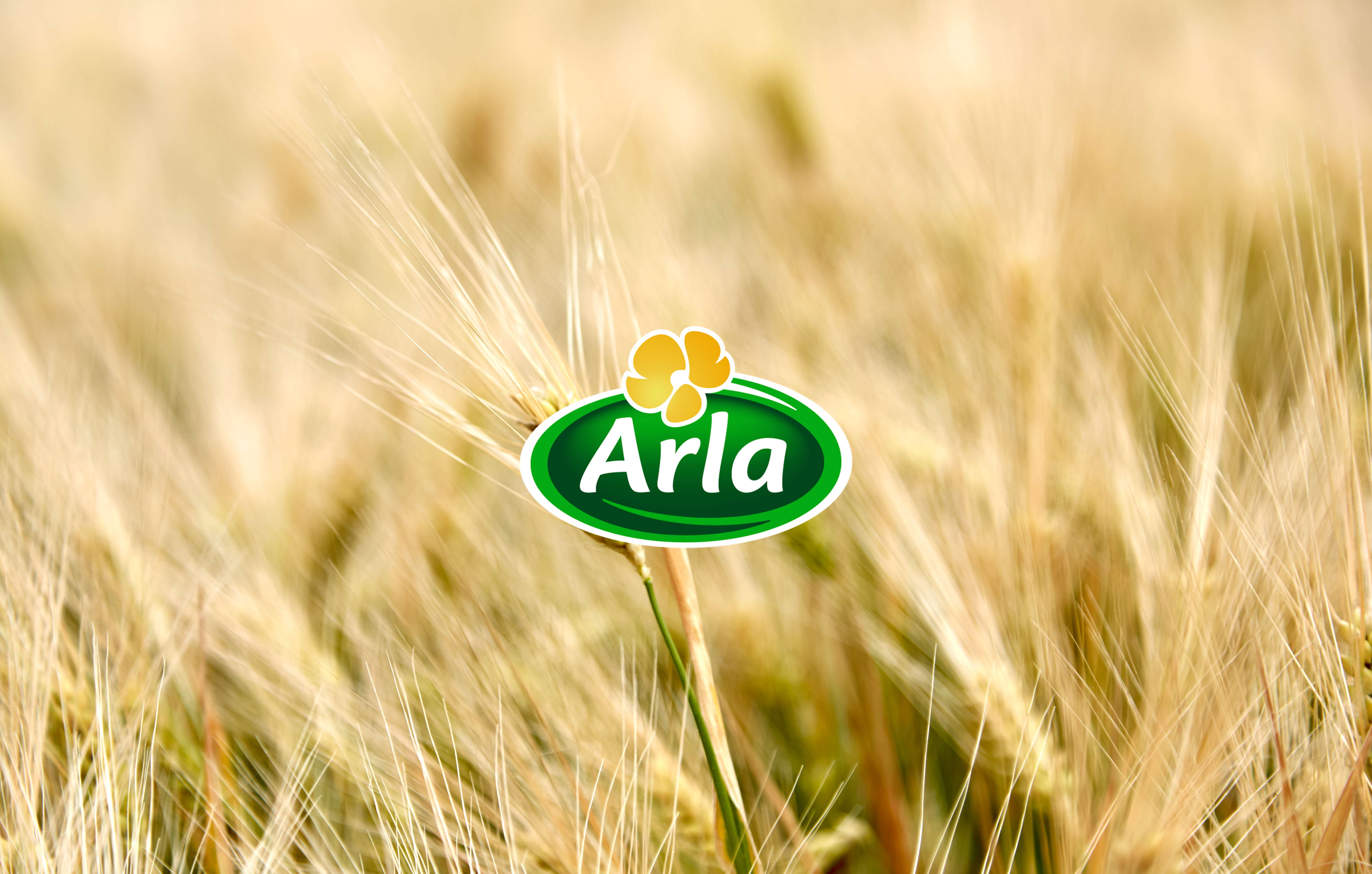 Arla Logo op grasland