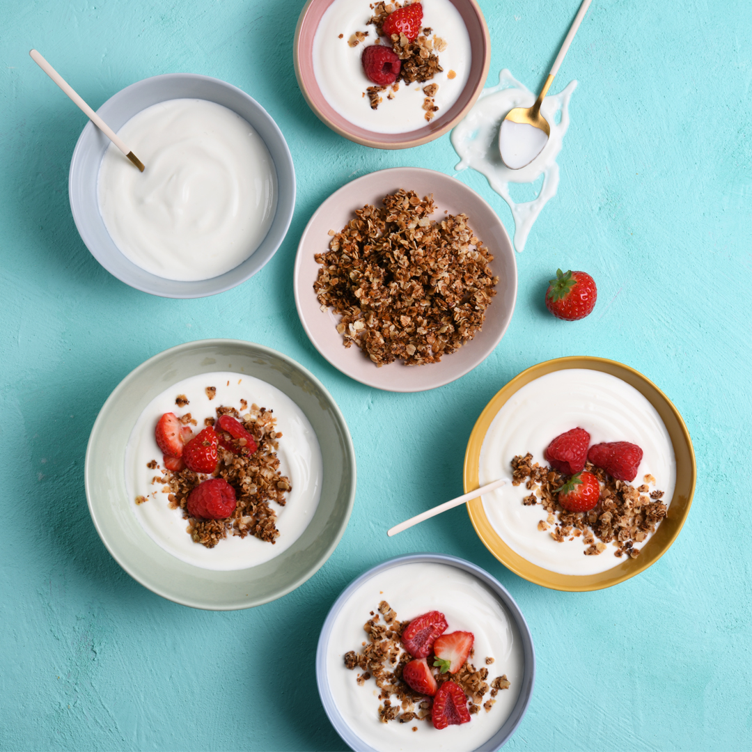 Verschillende soorten yoghurt