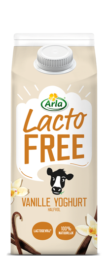 Lactosevrije vanilleyoghurt halfvol