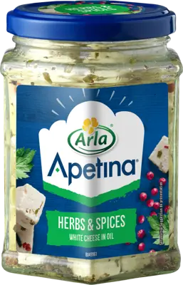 Apetina Witte Kaasblokjes in olie met kruiden 265g