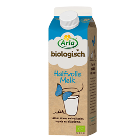 Halfvolle melk halve liter