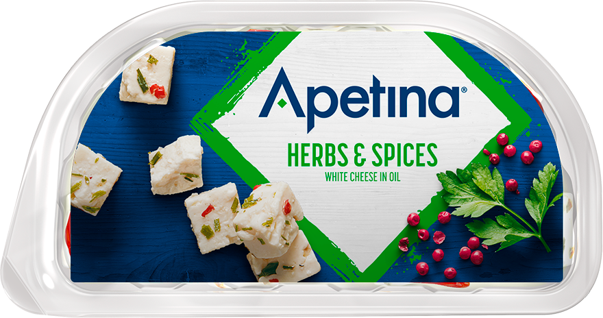 Apetina Witte kaasblokjes in olie 100g | Arla