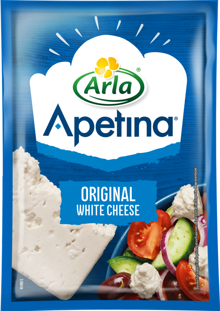 Arla Apetina® witte kaas blok, verkruimeld in stukjes